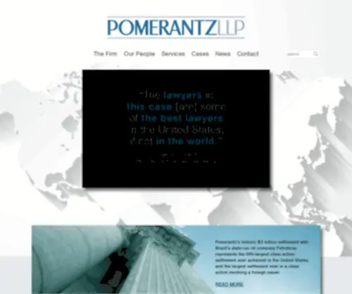Pomerantzlawfirm.com(Pomerantz LLP) Screenshot