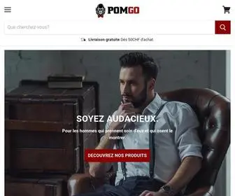 PomGo.ch(POMGO est le site dédié aux soins des hommes) Screenshot