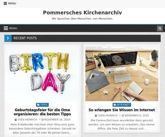 Pommersches-Kirchenarchiv.de(Pommersches Kirchenarchiv) Screenshot