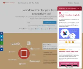 Pomodoneapp.com(Pomodoro timer for your productivity tool) Screenshot