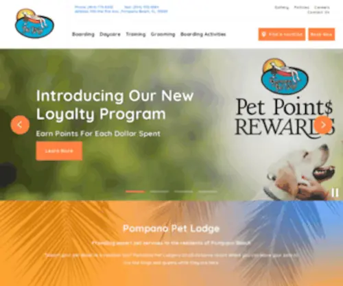 Pompanopetlodge.com(Dog & Cat Boarding Kennel) Screenshot