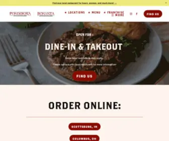 Pon-Bon.com(Ponderosa & Bonanza Steakhouse) Screenshot