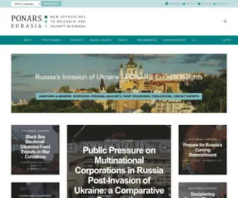 Ponarseurasia.org(PONARS Eurasia) Screenshot