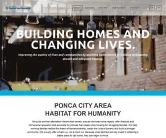 Poncacityhabitat.org(Ponca City Area Habitat for Humanity's Mission) Screenshot