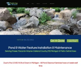 Ponderingwaters.com(MI-Pond & Water Feature Contractor) Screenshot