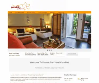Pondoksarikutabali.com(Pondok Sari Hotel Kuta Bali) Screenshot