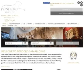 Pondoro.co.za(Safari Lodge South Africa) Screenshot