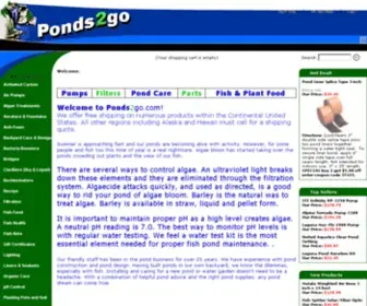 Ponds2GO.com(Ponds2go Discount Ponds Supplies) Screenshot