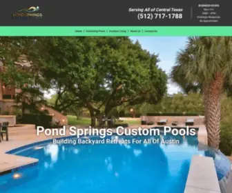 Pondspringscustompools.com(Swimming Pool builder in Austin TX) Screenshot