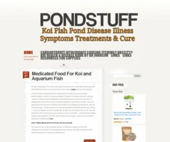 Pondstuff.com(Pondstuff Koi Health and Fish Disease Symptoms Treatments and Cures) Screenshot