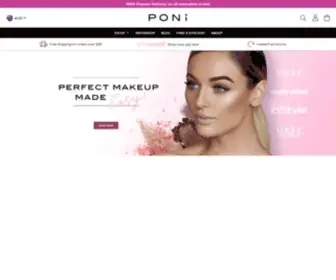 Ponicosmetics.com.au(Cruelty Free Cosmetics & Makeup) Screenshot