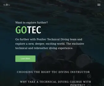 Ponitec.com(Home for Deep & Tec Divers) Screenshot