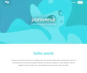 Poniverse.net(Poniverse) Screenshot