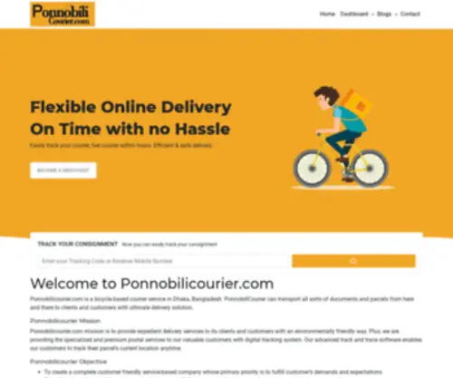 Ponnobilicourier.com(We delivered happiness) Screenshot