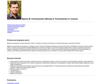 Ponomarenko.info(Mykola Ponomarenko) Screenshot