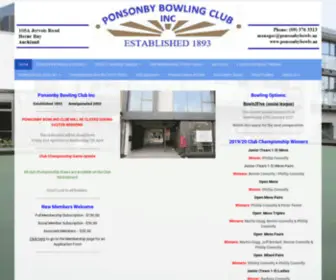 Ponsonbybowls.nz(Ponsonby Bowling Club) Screenshot