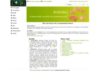 Pontes.ro(Site-ul Organizaţiei Pontes) Screenshot