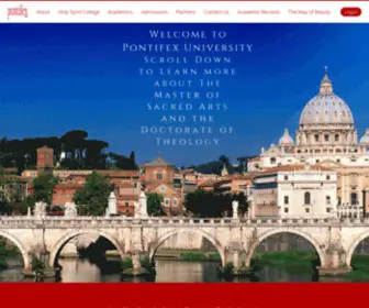 Pontifex.university(Roman Catholic Federal University consisting of two colleges Pontifex College (online)) Screenshot