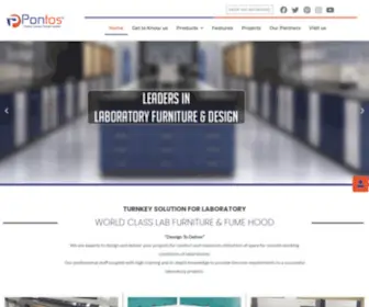 Pontosindia.com(Laboratory Furniture) Screenshot