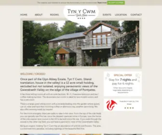 Pontyatesguesthouse.co.uk(Tyn Y Cwm) Screenshot