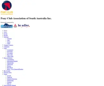 Ponyclub.asn.au(Pony Club Association of South Australia Inc) Screenshot