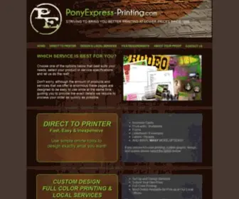 Ponyexpress-Printing.com(PRINTING SERVICES) Screenshot