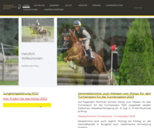 Ponyhannover.de(VERBAND DER PONY) Screenshot