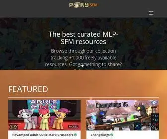 Ponysfm.com(PonySFM is a platform that hosts Source Filmmaker mods with a focus on MLP) Screenshot