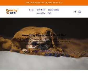 Poochybed.com(Your dog deserves a real bed. PoochyBed) Screenshot