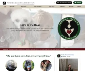 Poodlerescueofhouston.org(Our mission) Screenshot