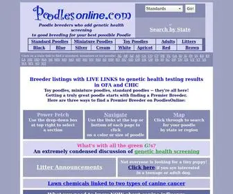 Poodlesonline.com("Poodle Breeders" Standard Poodles) Screenshot