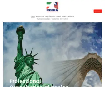 Pooia.net(Professional Organization of Iranian Americans) Screenshot