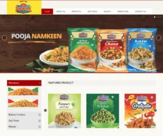 Poojanamkeen.com(Pooja Namkeen) Screenshot