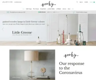 Pooky.com(Designer lamps & lampshade) Screenshot
