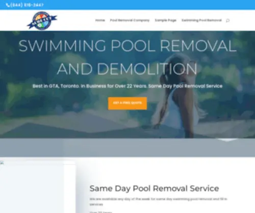 Pool-Removal.net(Swimming Pool Removal and Demolition Company) Screenshot