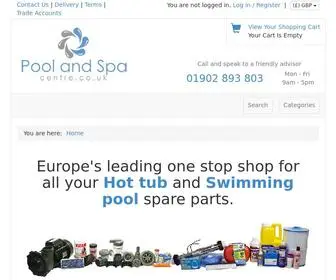 Poolandspacentre.co.uk(Hot tub spa parts) Screenshot