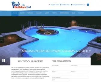 Poolbuilders.ltd(In-Ground/ On-Ground Pool Builder for Ottawa) Screenshot