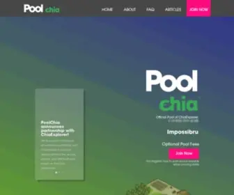 Poolchia.com(Where we pool Chia) Screenshot