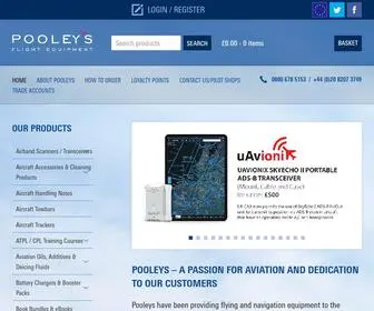 Pooleys.com(Pooleys Flying and Navigational Products and Accessories) Screenshot