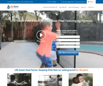 Poolfence.com(Life Saver Pool Fence) Screenshot