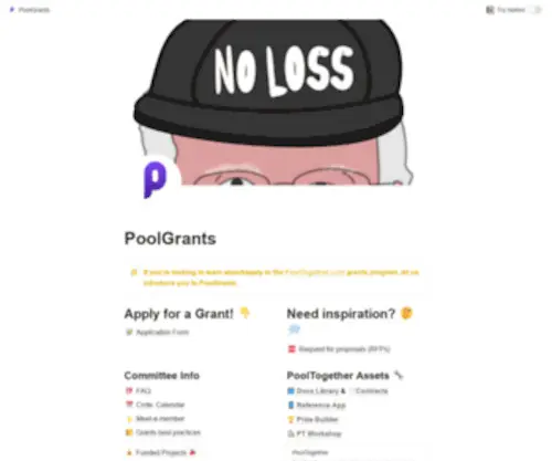 Poolgrants.org(URL Shortener) Screenshot