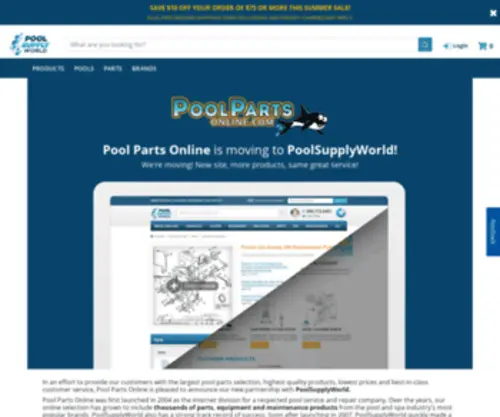Poolpartsonline.com(Pool parts) Screenshot