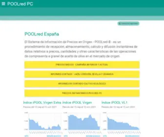 Poolred.com(POOLred-Sistema de Información de Precios en Origen del Mercado de Contado del Aceite de Oliva) Screenshot