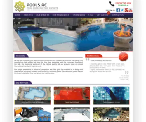 Pools.ae(Swimming Pool Contractors) Screenshot