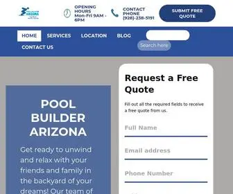 Poolsarizona.com(Pool Builder Arizona) Screenshot