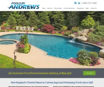 Poolsbyandrews.com(Pools by Andrews) Screenshot