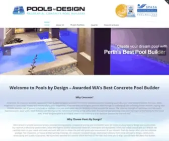 Poolsbydesign.com.au(Pools by Design) Screenshot