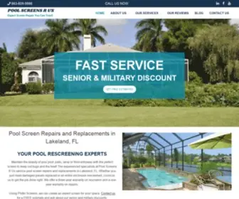 Poolscreensrus.com(Pool Screens R Us) Screenshot