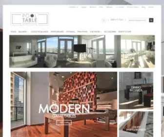 Pooltableportfolio.com(Modern Billiard Tables) Screenshot
