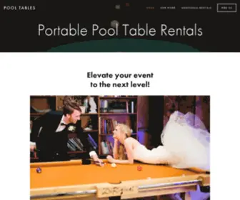 Pooltablerentals.com(Pool Tables) Screenshot